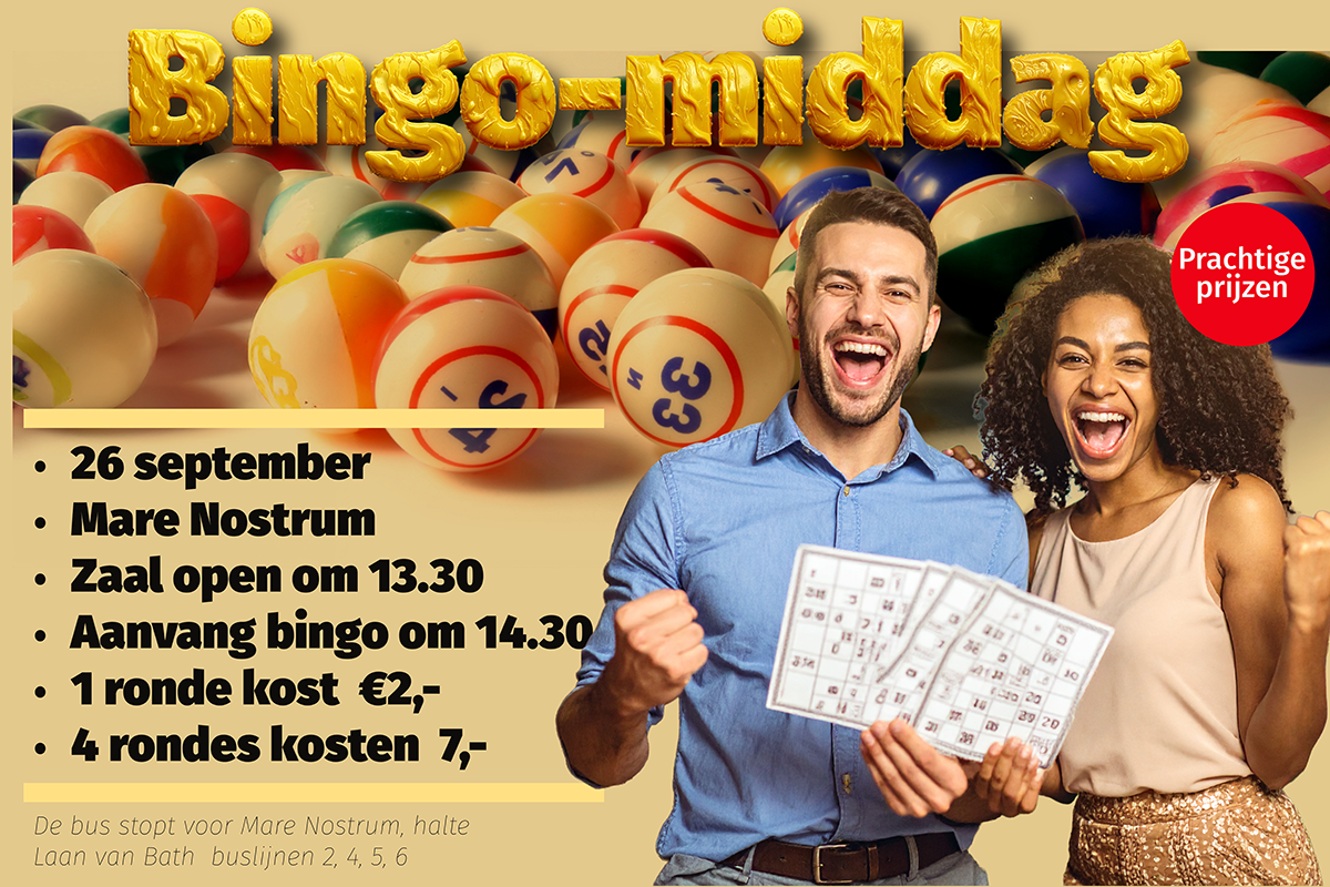 Plaatje van juichende mensen die klaarblijkelijk iets hebben gewonnen met bingo