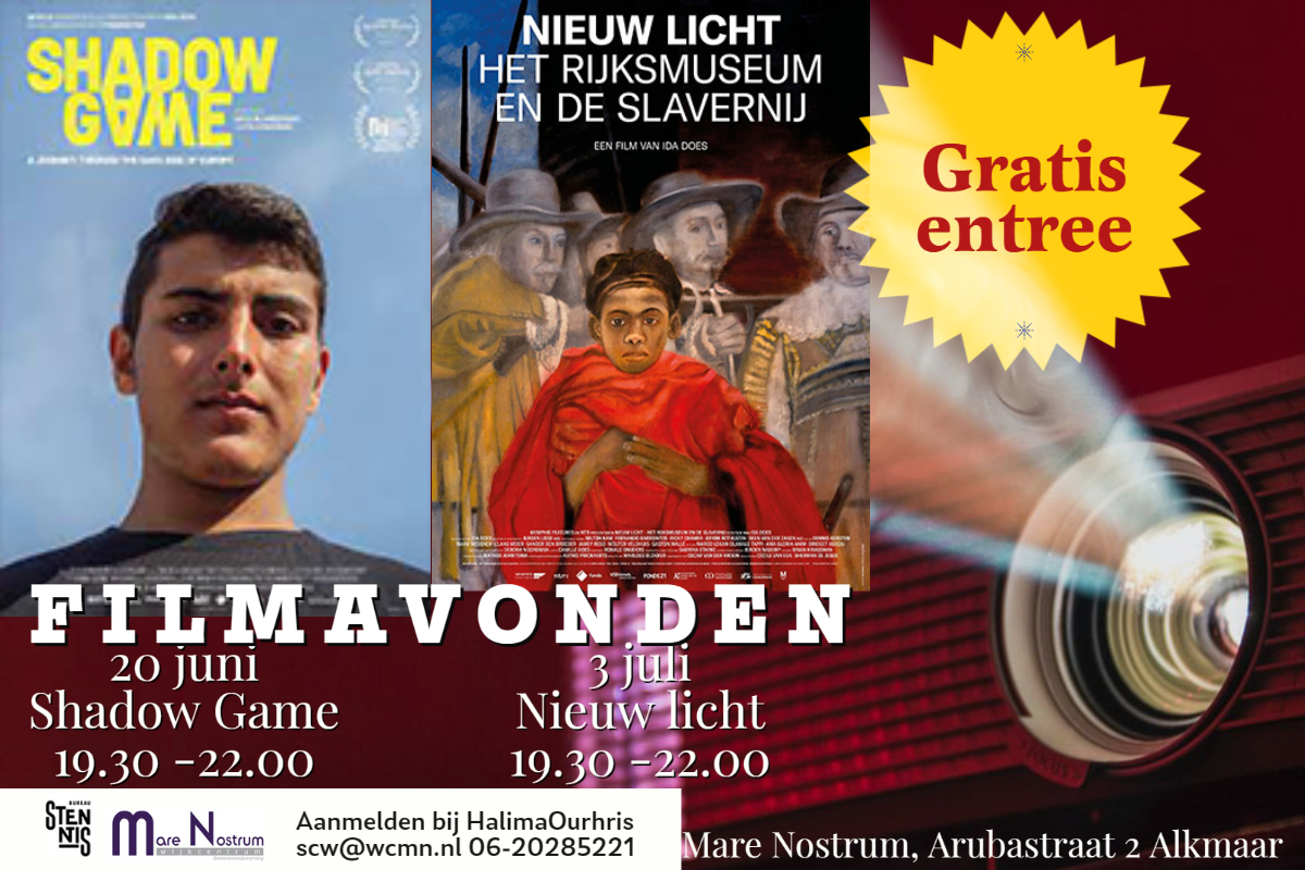 aankondiging filmavonden met twee psoters van de film