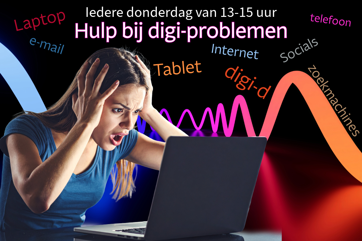 Vrouw heeft zichtbaar problemen met computer
