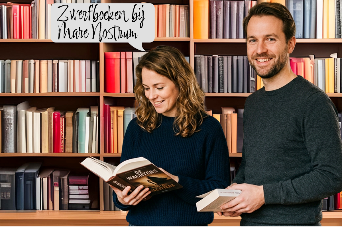 tekening van een 'zwervend' boek